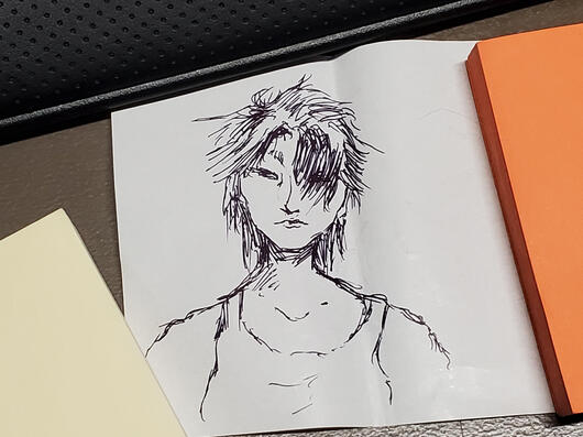 Pen sketch(es) that I've made quickly at work. Original artwork(s).