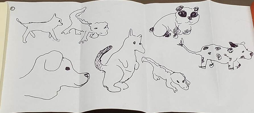 Pen sketch(es) that I've made quickly at work. Original artwork(s).