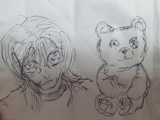 Pen sketch(es) that I've made quickly at work. Original artwork(s).