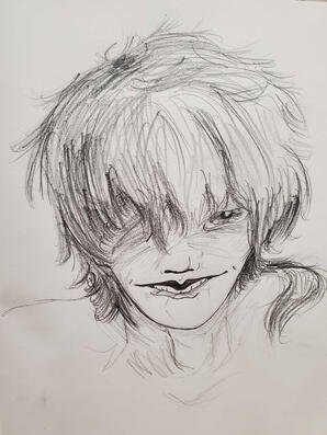 Sketch of the character Midori from Your Turn To Die.