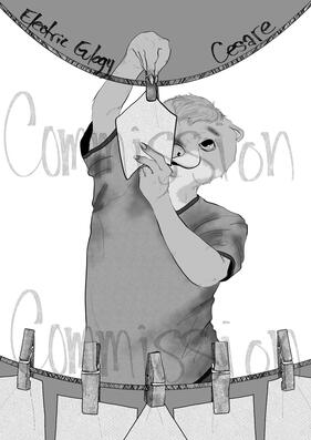 Commissioned artwork of Chase Hunter from the Echo Project visual novel.